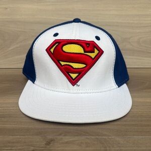 DC Comics Superman Embroidered Logo Snapback Baseball Hat Cap